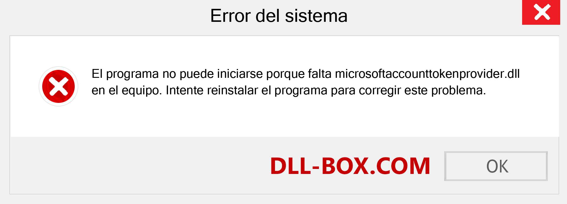 ¿Falta el archivo microsoftaccounttokenprovider.dll ?. Descargar para Windows 7, 8, 10 - Corregir microsoftaccounttokenprovider dll Missing Error en Windows, fotos, imágenes